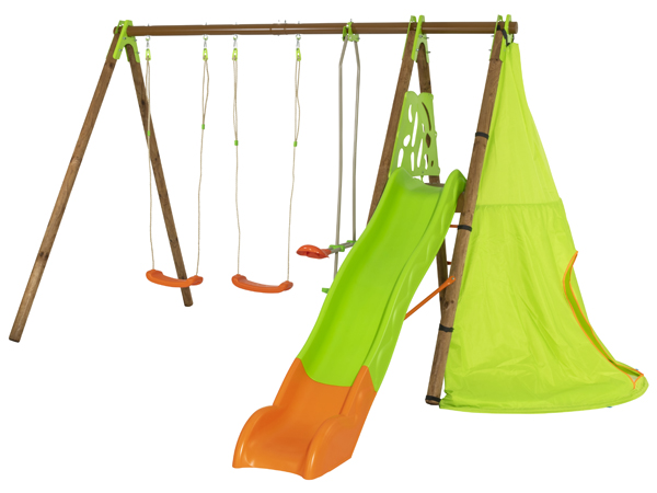 Portique bois/mtal  TECHWOOD PREMIUM 2,30 m (3 agrs + TIPI + PF+TOB)