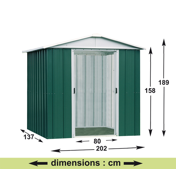 Abri de jardin métal Yardmaster 10.76 m² sans plancher - Aspect