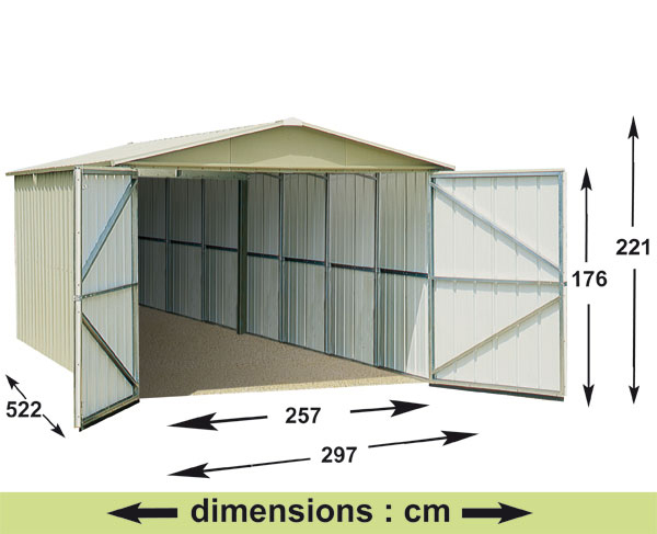 YARDMASTER Metal garage - 15.50 m