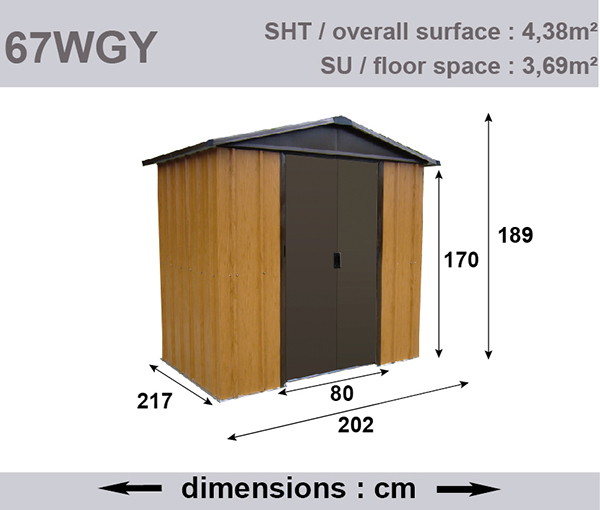 YARDMASTER Metal garden shed -  4.38 m
