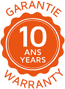 10 ANS (orange) : Sur la structure bois et les pices mtal