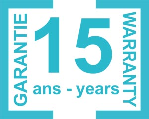 15 ans (bleu) : Sur les pices en aluminium en dgressifs