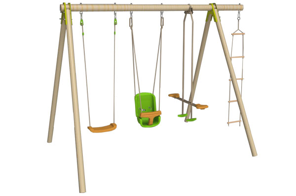 Portique bois TOPWOOD 2,30 m (5 agrès)