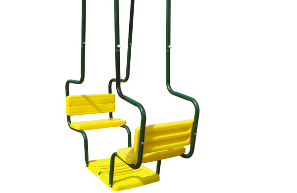 Two-seat glider for 2.35 m high wooden swing sets