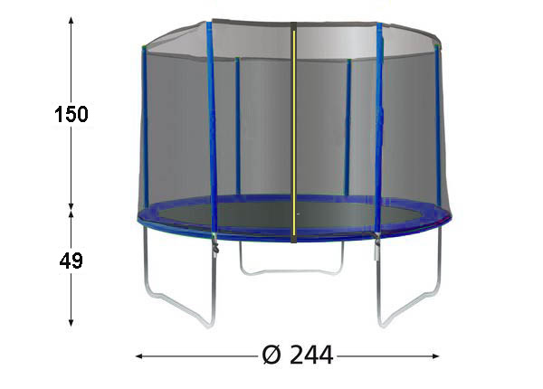 JOU076 - TRAMPOLINE DIAMETRE 2.44 M