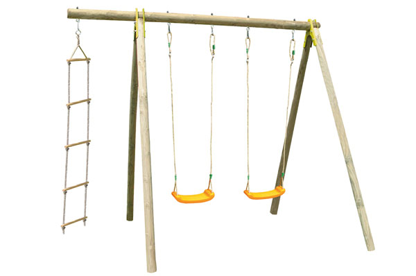 TOPWOOD wooden swing set 2,30 m (3 accessories)