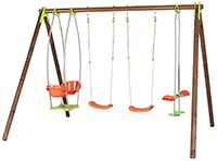 TECHWOOD PREMIUM Metal/wooden swing set 2.30 m (4 accessories)