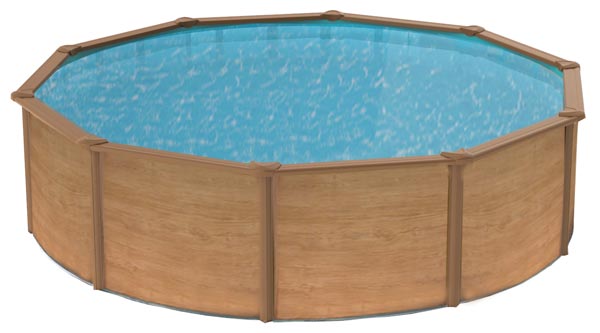 piscine acier marron