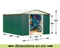 Abri de jardin m�tal YARDMASTER - 9,03 m�