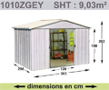 Abri de jardin m�tal YARDMASTER - 9,03 m�