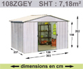 Abri de jardin m�tal YARDMASTER - 7,18 m�