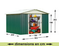 Abri de jardin m�tal YARDMASTER - 8,48 m�