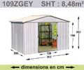Abri de jardin m�tal YARDMASTER - 8,48 m�
