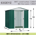 Abri de jardin m�tal YARDMASTER - 2,40 m�