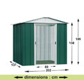 Abri de jardin m�tal YARDMASTER - 2,77 m�