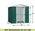 Abri de jardin m�tal YARDMASTER - 4,38 m�