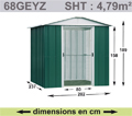 Abri de jardin m�tal YARDMASTER - 4,79 m�