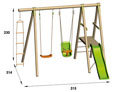Portique bois TOPWOOD 2,30 m (4 agr�s + PF+ TOB)