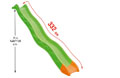 Glissi�re de toboggan inject�e 3,32 m sans pied