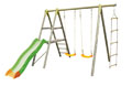 Portique bois/m�tal  TECHWOOD 2,30 m (3 agr�s + PF+TOB)