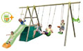 Portique bois/m�tal  TECHWOOD 2,30 m (5 agr�s + PF+TOB)
