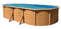 Piscine m�tal hors sol aspect bois CANYON 6,35 x 3,90 x 1,20 m