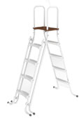 �chelle de s�curit� m�tal 1,40 m avec plate-forme