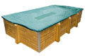 B�che hiver pour piscine bois BELUGA dimensions 6,50 x 3,36 m